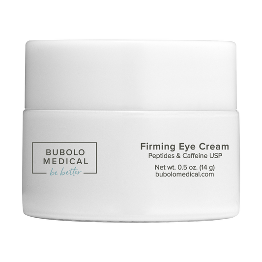 firming eye cream with peptides, caffeine, and hyaluronic acid for dark circles and fine lines